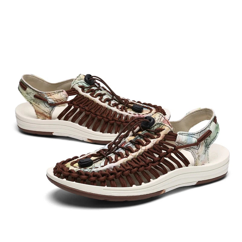 Summer Men Half Drag Slippers Breathable Beach Sandals Comfortable Flat Sneakers