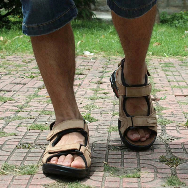 Comfort Men Outdoor Casual Walking Beach Shoes Summer Flat Sandals Slippers