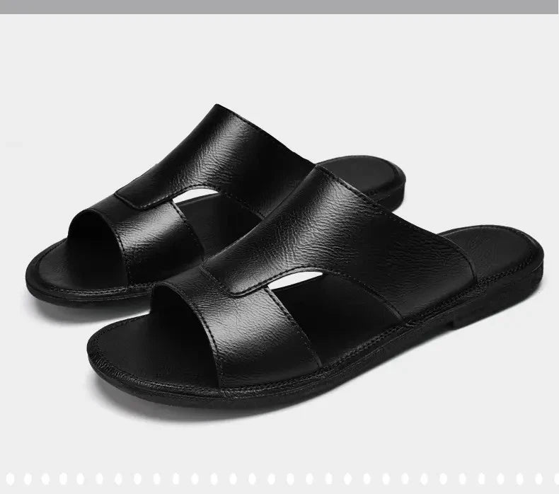 38-47 Plus Size Men's Open Toe Slippers Sandals Beach Holiday Flats Shoes Summer