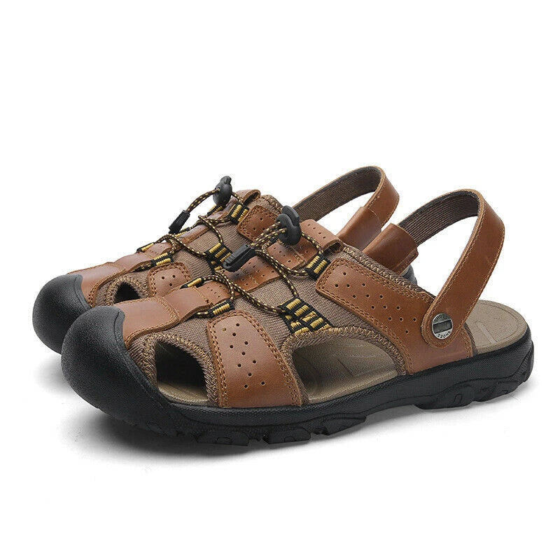Mens Sandals Summer Sports Fishman Closed Toe Water Shoes Beach Slippers Outdoor