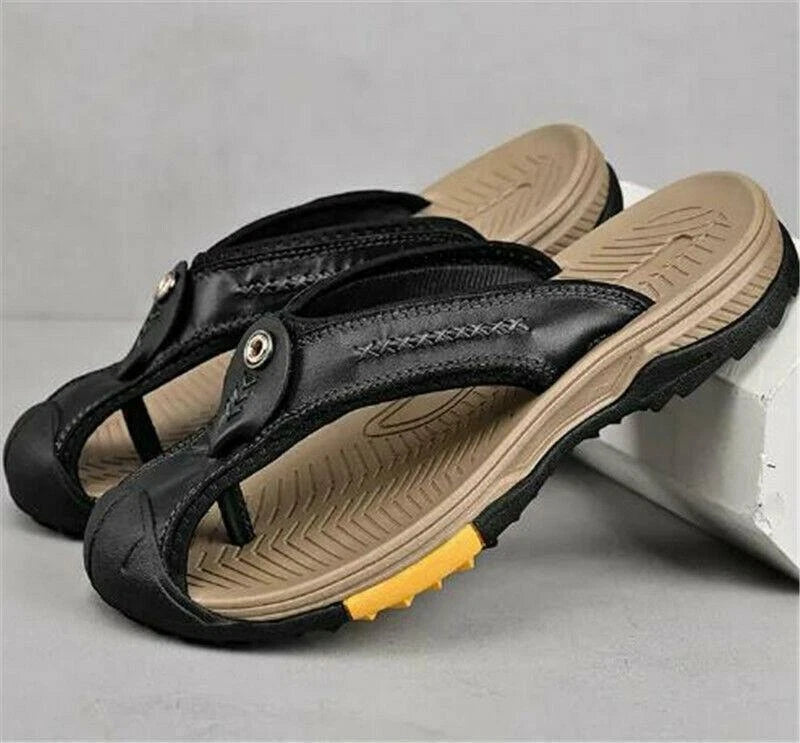 Men's Shoes Clip Toe Slippers Casual Outdoor Slingback Thong Closed Toe Sandals