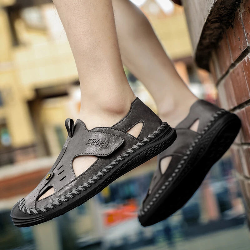 Men Breathable Sandals Outdoor Casual Slides Lightweight Slip-on Beach Slipper