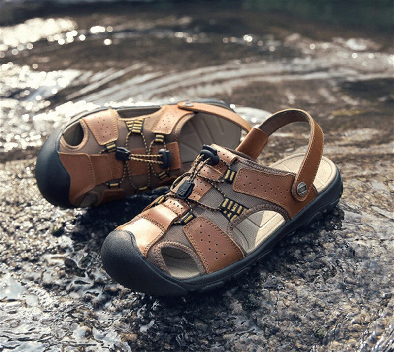 Mens Sandals Summer Sports Fishman Closed Toe Water Shoes Beach Slippers Outdoor
