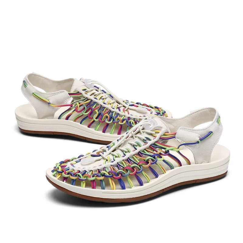 Summer Men Half Drag Slippers Breathable Beach Sandals Comfortable Flat Sneakers