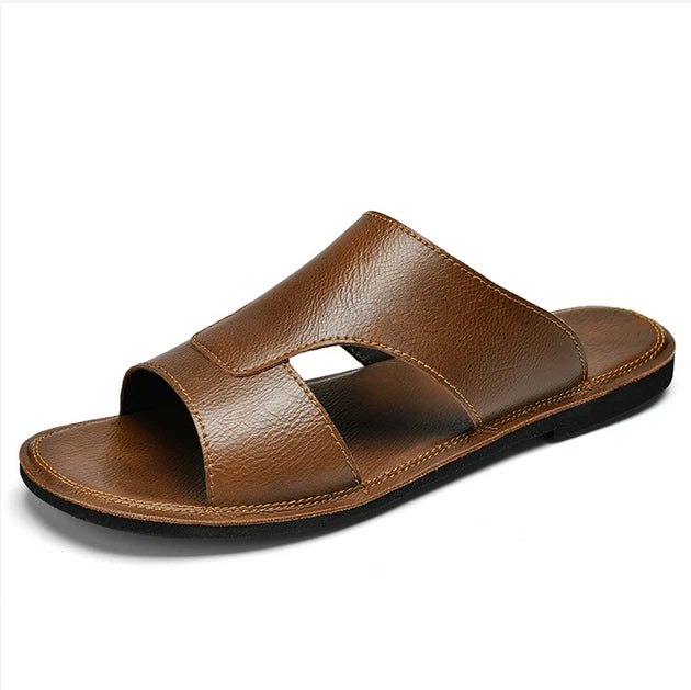 38-47 Plus Size Men's Open Toe Slippers Sandals Beach Holiday Flats Shoes Summer
