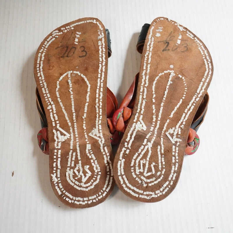 Kuwaiti Arabian Gulf handmade leather Men's 9.5/10 flat sandals slipper