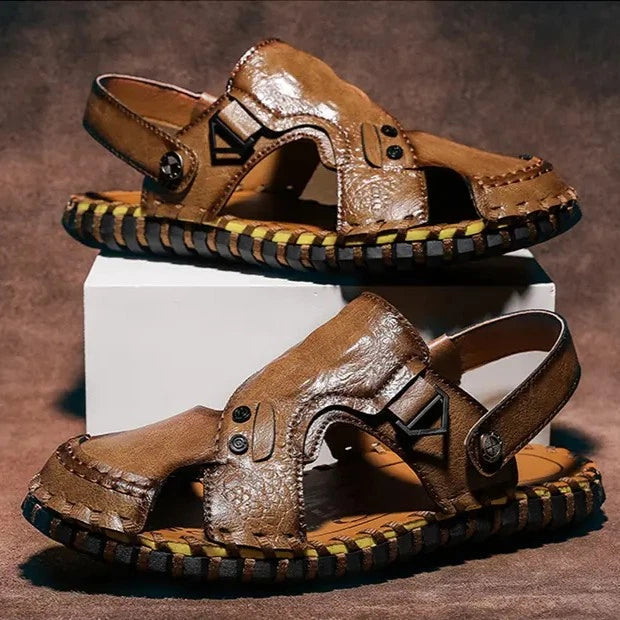Mens Closed Round Toe Hollow Out Slingbacks Sandals Slippers Beach Holiday Shoes
