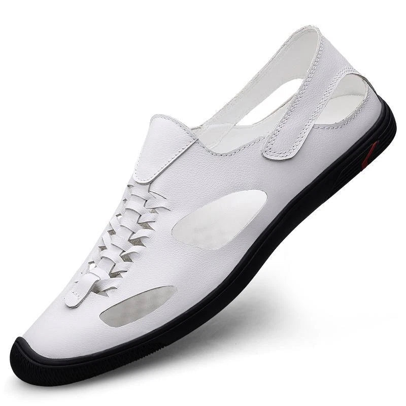 Men's Summer Formal Casual Sandals Hollow Out Shoes Beach Closed Toe Slippers