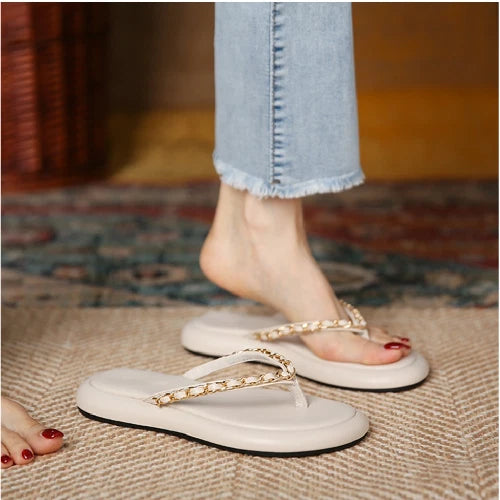 Women Flip Flops SummerFootwear Slippers Flat Sandals Beach Cloud Platform Shoes