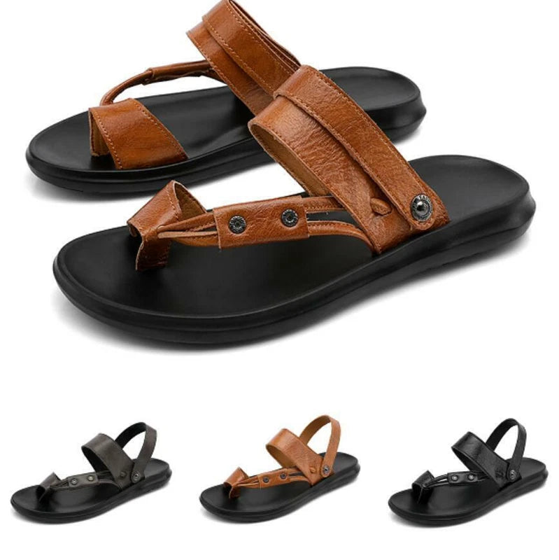 Men's Summer Beach Casual Ring Toe Slippers Flats Slingbacks Sandals Shoes 38-44