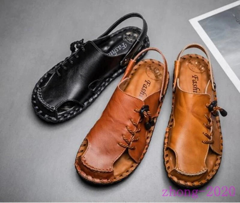 Chic Men Summer Plus Size Sandals Closed Toe Outdoor Shoes Beach Casual Slippers