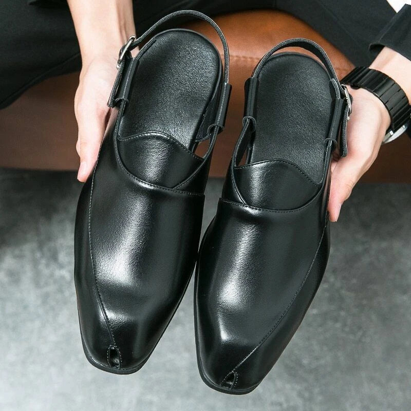 Men's Sandals Anti-collision Driving Shoes Handmade Beach Retro Sandals Slippers