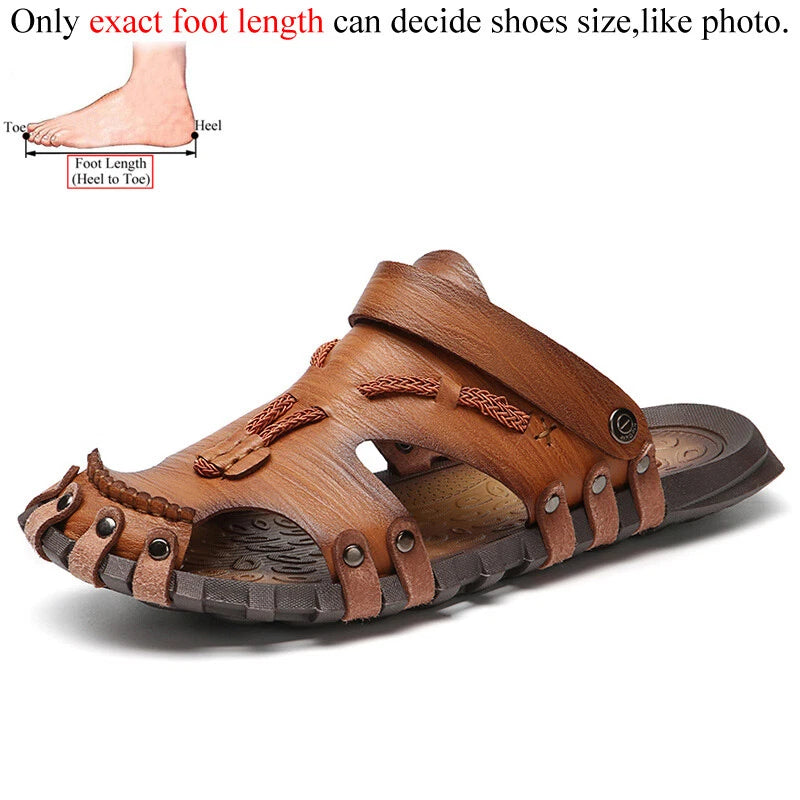 Mens Comfort Slippers Slip on Flats Sandals Slides Casual Beach Shoes Footwear