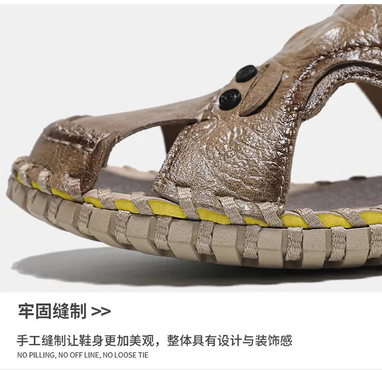 Mens Closed Round Toe Hollow Out Slingbacks Sandals Slippers Beach Holiday Shoes