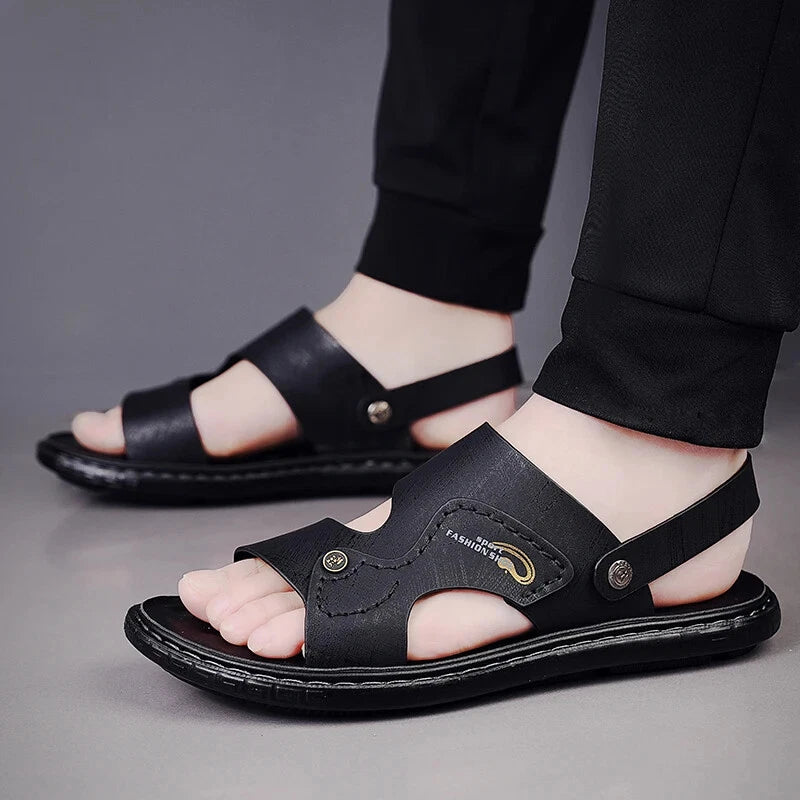Classic Men Sandals Outdoor Handmade Slippers Lightweight Non Slip Beach Shoes