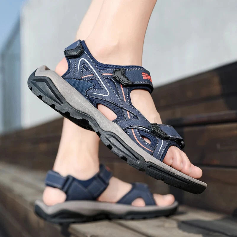 Summer Men's Sandals Outdoor Beach Platform Wading Shoes Soft Non-Slip Slippers