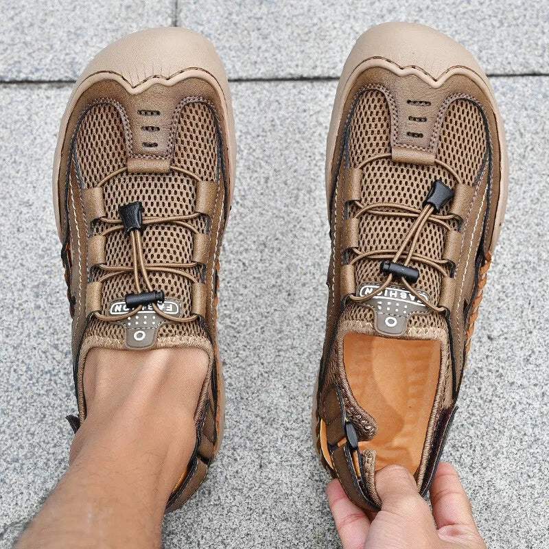 Summer Men's Breathable Mesh Sandals Casual Lightweight Shoes Beach Slippers