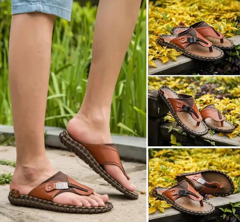 Mens Summer Casual Thong Slipper Gladiator Flip Flops Sandal Beach Shoes