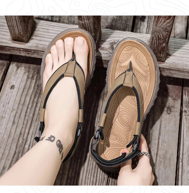 Men Summer Casual Sandals Outdoor Slippers Flip Flops Flats Comfort Beach Shoes