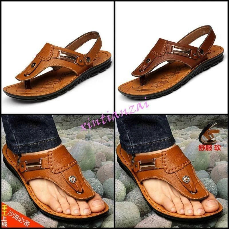 Mens flip flops thong outdoor Beach sandals slipper casual mules shoes