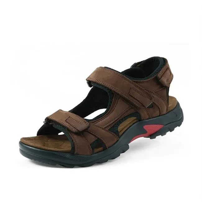 Casual Men's Leather Soft Sandals Comfortable Shoes Summer Beach Slippers Size13