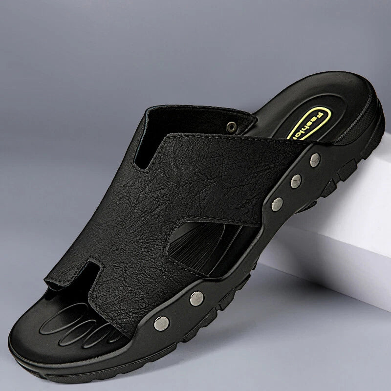 Plus Size Sandals Slippers Men's Open Toe Flats Flips Flops Beach Outdoor New