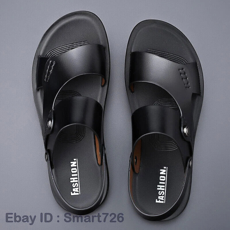 Summer Men Slip-On Sandals Beach Casual Slippers Flats Shoes Slides Footwear