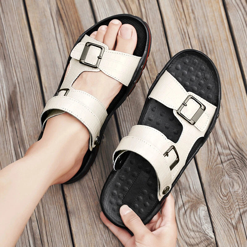 Men Summer Beach Sandals Outdoor Water Shoes Buckle Strap Casual Slippers Slide