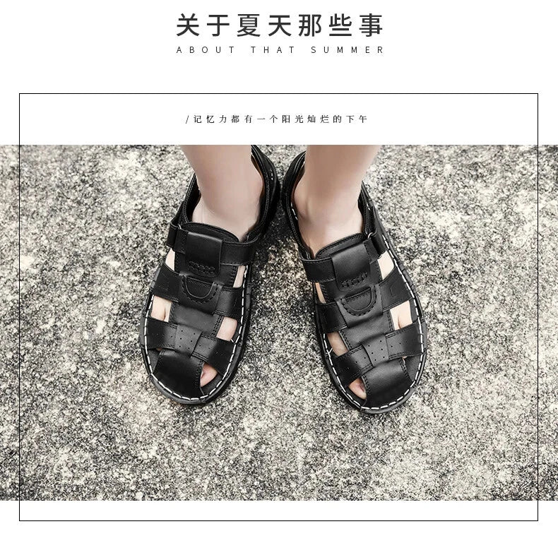 Summer Sandals for Men Fashion Classic Roman Slippers Breathable Beach Shoes