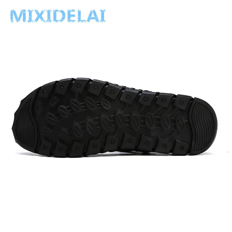 Leather Men's Sandals Summer Beach Slippers Casual Outdoor Shoes Big Size 13