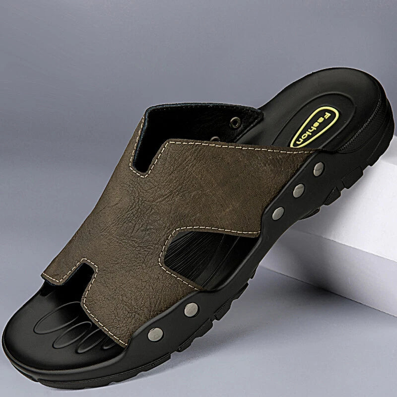 Plus Size Sandals Slippers Men's Open Toe Flats Flips Flops Beach Outdoor New