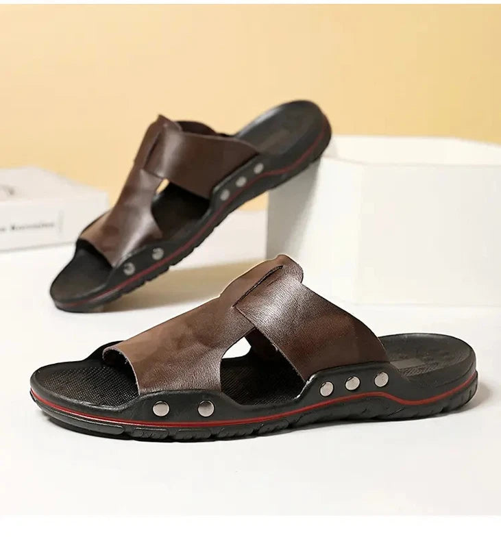38-48 Plus Size Mens Beach Holiday Open Toe Sandals Slippers Flats Shoes Summer