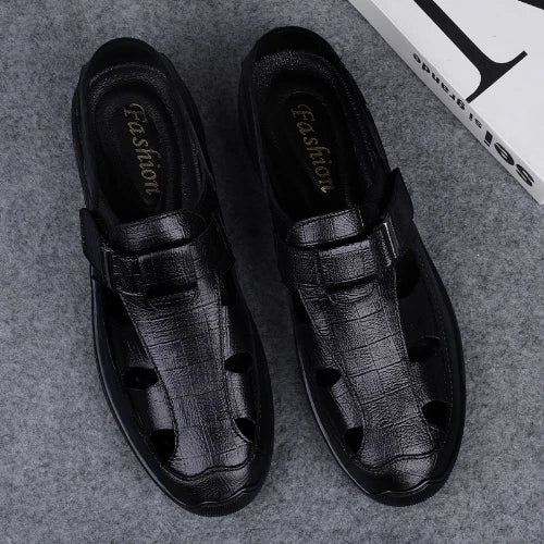 Men's Leather Sandals Beach Shoes Sports Leisure Sandals Outdoor Men's Slippers