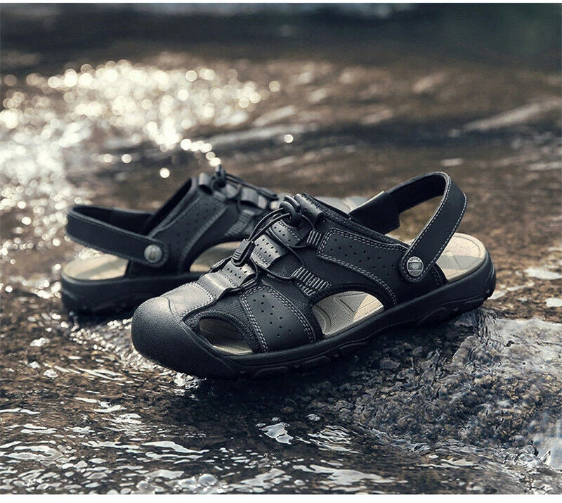 Mens Sandals Summer Sports Fishman Closed Toe Water Shoes Beach Slippers Outdoor