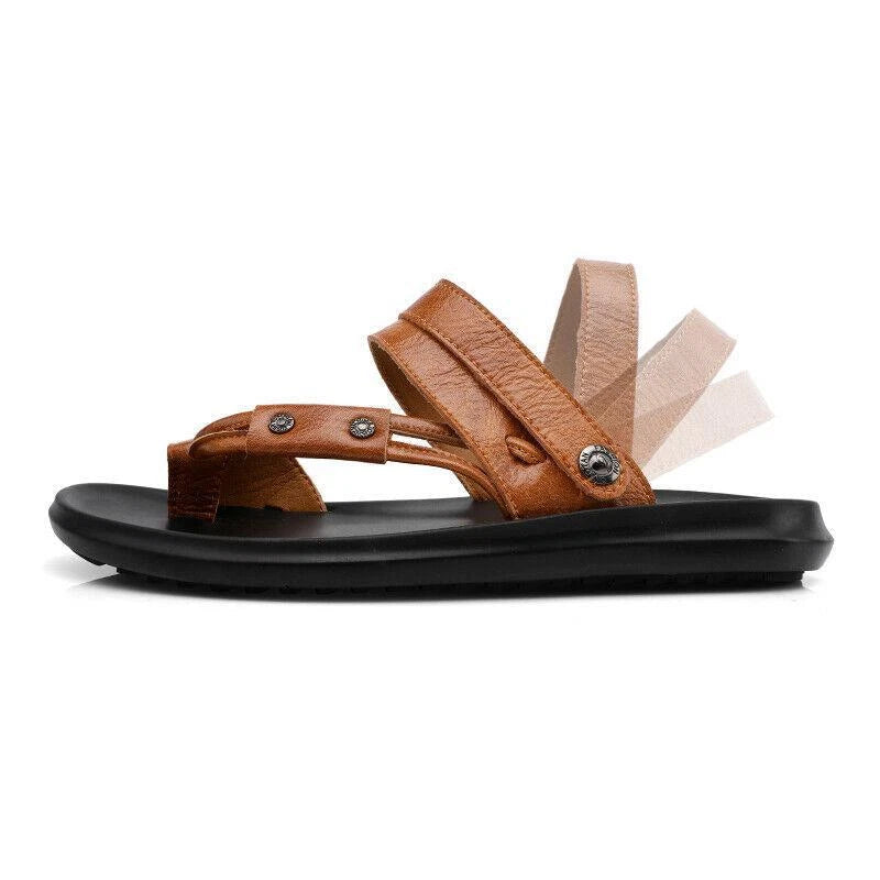 Men's Summer Beach Casual Ring Toe Slippers Flats Slingbacks Sandals Shoes 38-44