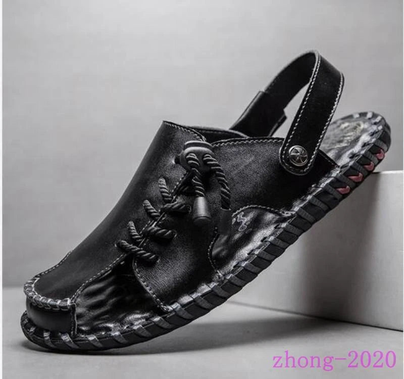 Chic Men Summer Plus Size Sandals Closed Toe Outdoor Shoes Beach Casual Slippers