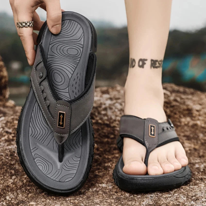 Men Casual Shoes Slippers Soft Bottom Comfortable Sandals Slip On Flats Slides