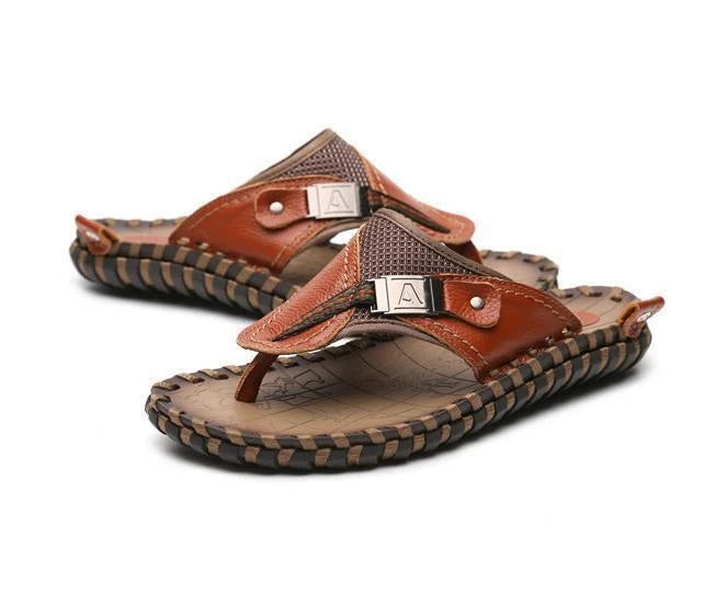 Men's Leisure Flat Summer Flip Flops Slippers Beach Sandals Shoes Oversize Sport