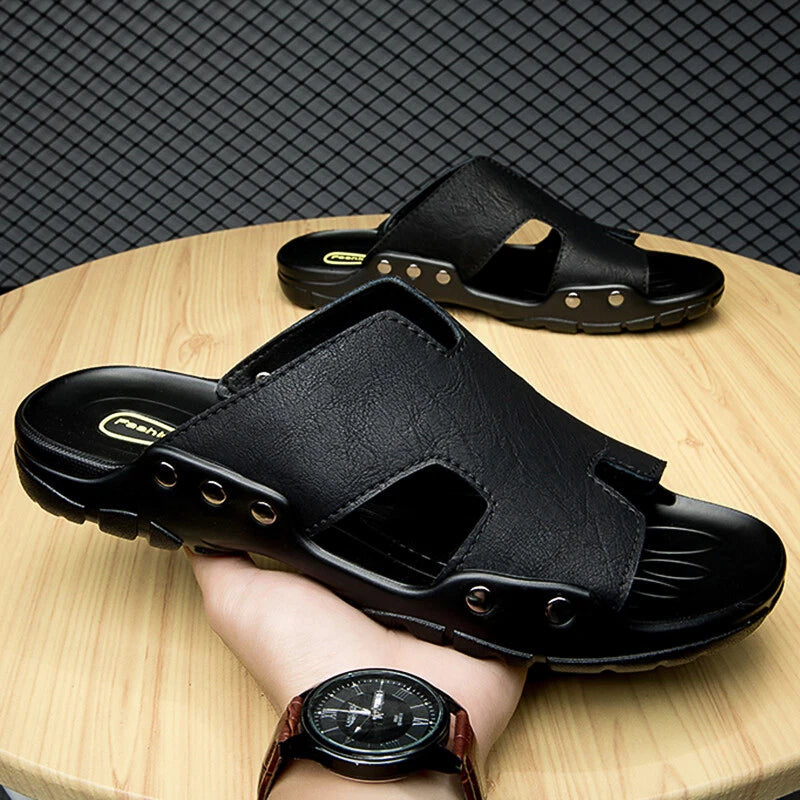 Plus Size Sandals Slippers Men's Open Toe Flats Flips Flops Beach Outdoor New