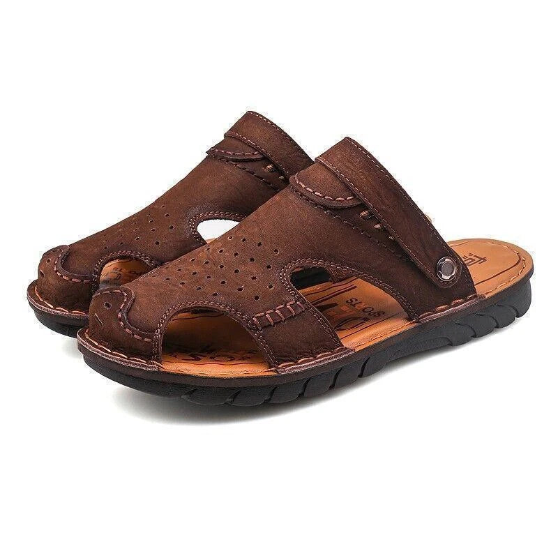 Fashion Men's Closed Toe Non-slip Sandals Outdoor Beach Casual Slippers Summer