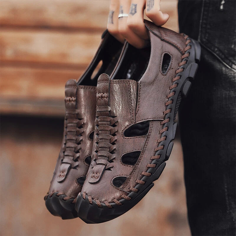 Men Sandals Comfortable Flats Outdoor Beach Casual Shoes Slippers Big Size 38-48