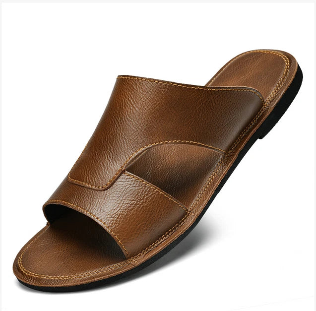 38-47 Plus Size Men's Open Toe Slippers Sandals Beach Holiday Flats Shoes Summer