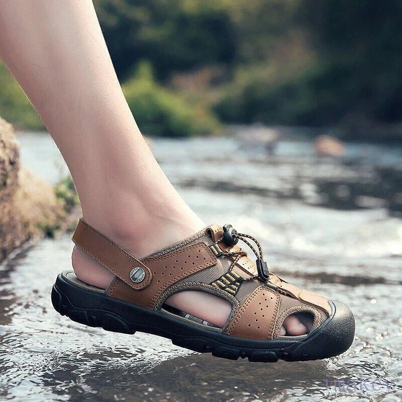Big Size Men's Breathable Slippers Hiking walking Sports Casual Outdoor Sandals