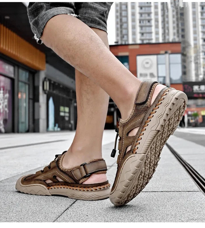 Summer Men's Breathable Mesh Sandals Casual Lightweight Shoes Beach Slippers