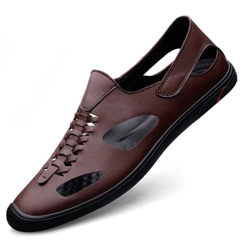 Men's Summer Formal Casual Sandals Hollow Out Shoes Beach Closed Toe Slippers