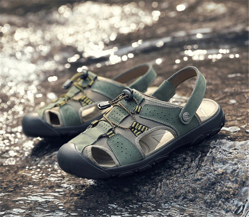 Mens Sandals Summer Sports Fishman Closed Toe Water Shoes Beach Slippers Outdoor