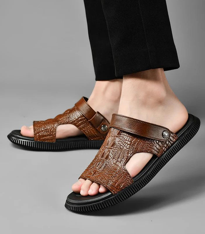 Men's Casual Slippers Shoes Flats Summer Beach Peep Toe Comfort Sandal 38-45 New