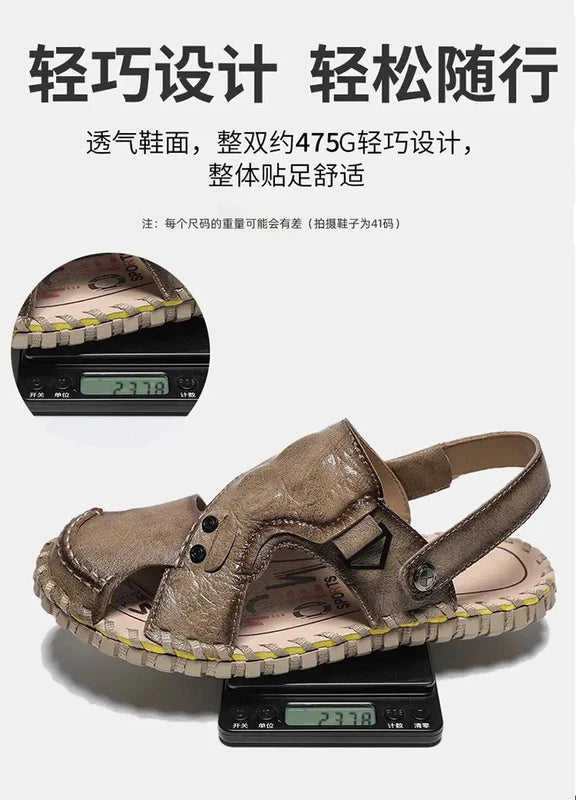 Mens Closed Round Toe Hollow Out Slingbacks Sandals Slippers Beach Holiday Shoes