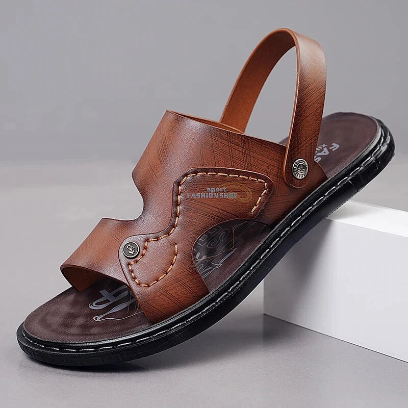 Classic Men Sandals Outdoor Handmade Slippers Lightweight Non Slip Beach Shoes