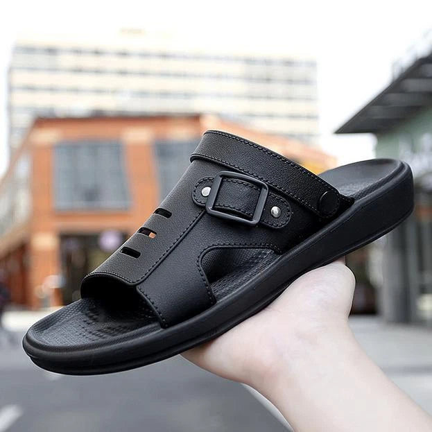 Men's Beach Sandals Shoes Peep Toe Casual Flat Summer Slippers Comfort New 39-45